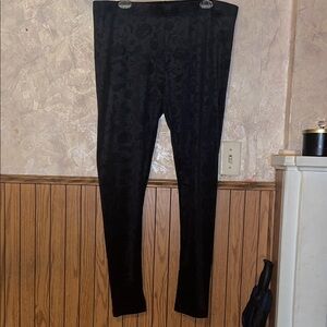 Black plush velour leggings goth friendly (16-18)(nwt)